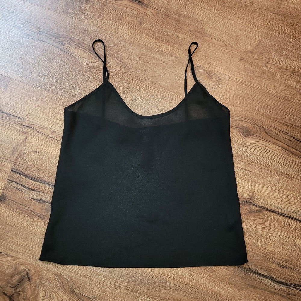 Chaps black sheer camisole